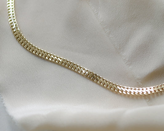 Vintage 9ct gold flat link bracelet