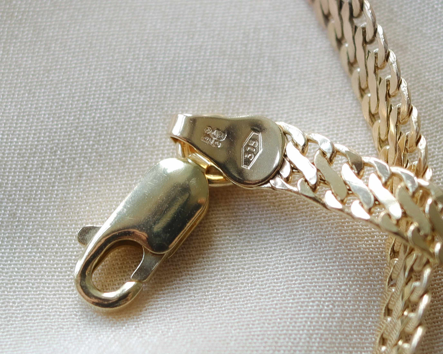 Vintage 9ct gold flat link bracelet