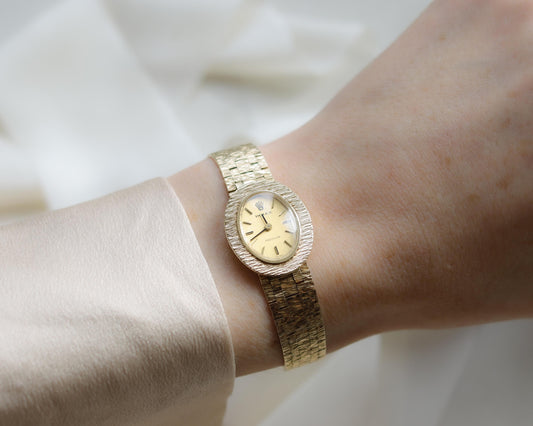 Ladies 1970's 9ct gold Precision Rolex watch