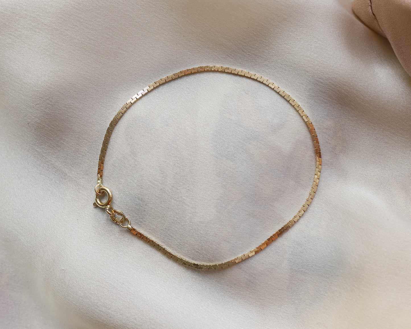 Vintage 9ct Rose Gold Boston Link Bracelet - 1979