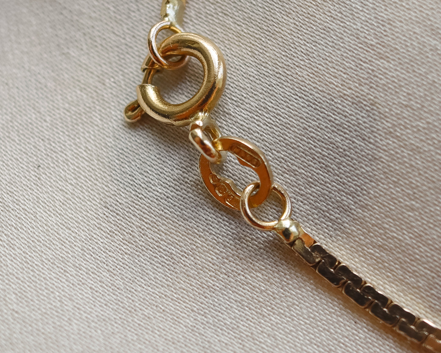 Vintage 9ct Rose Gold Boston Link Bracelet - 1979