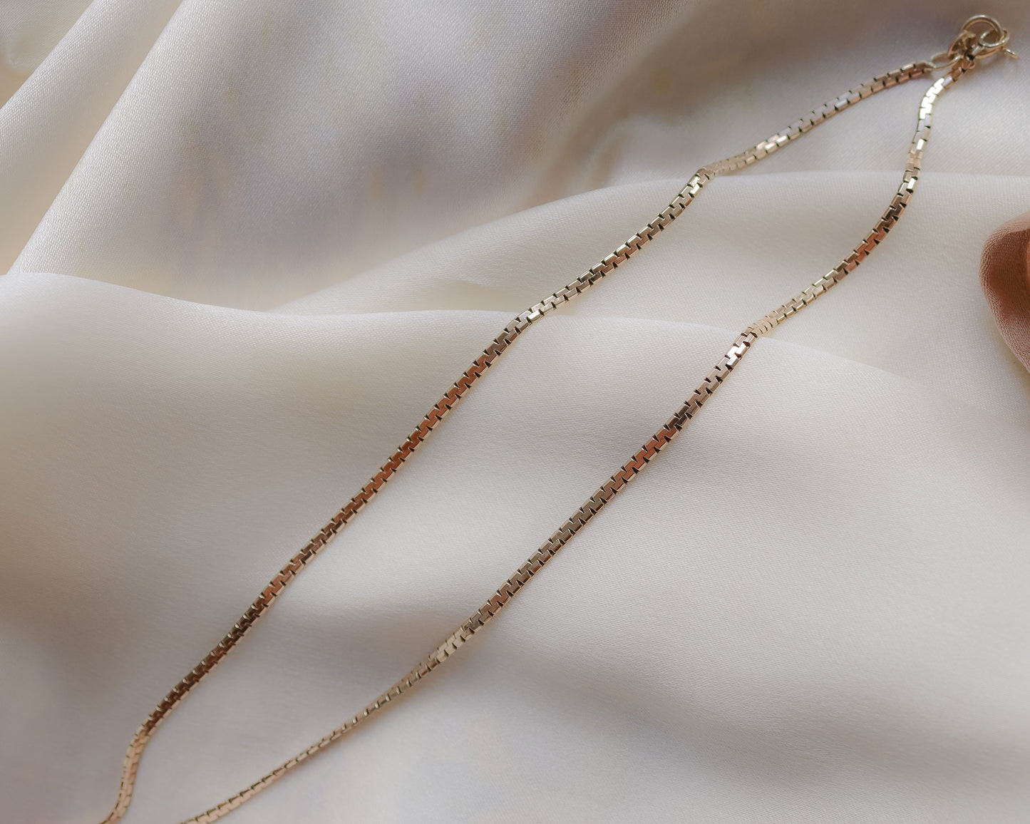 Vintage 9ct Rose Gold Boston Link Necklace - 1978