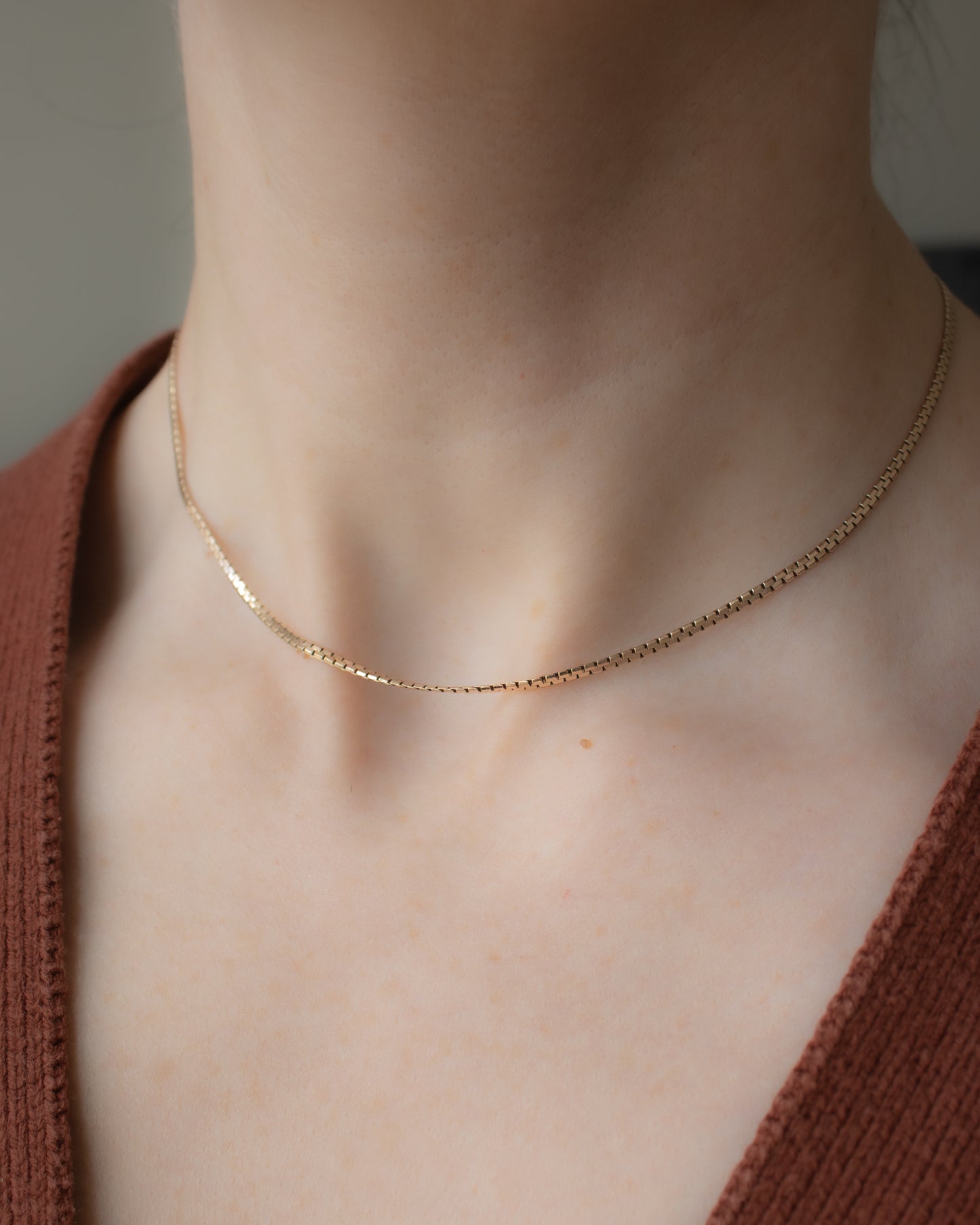 Vintage 9ct Rose Gold Boston Link Necklace - 1978