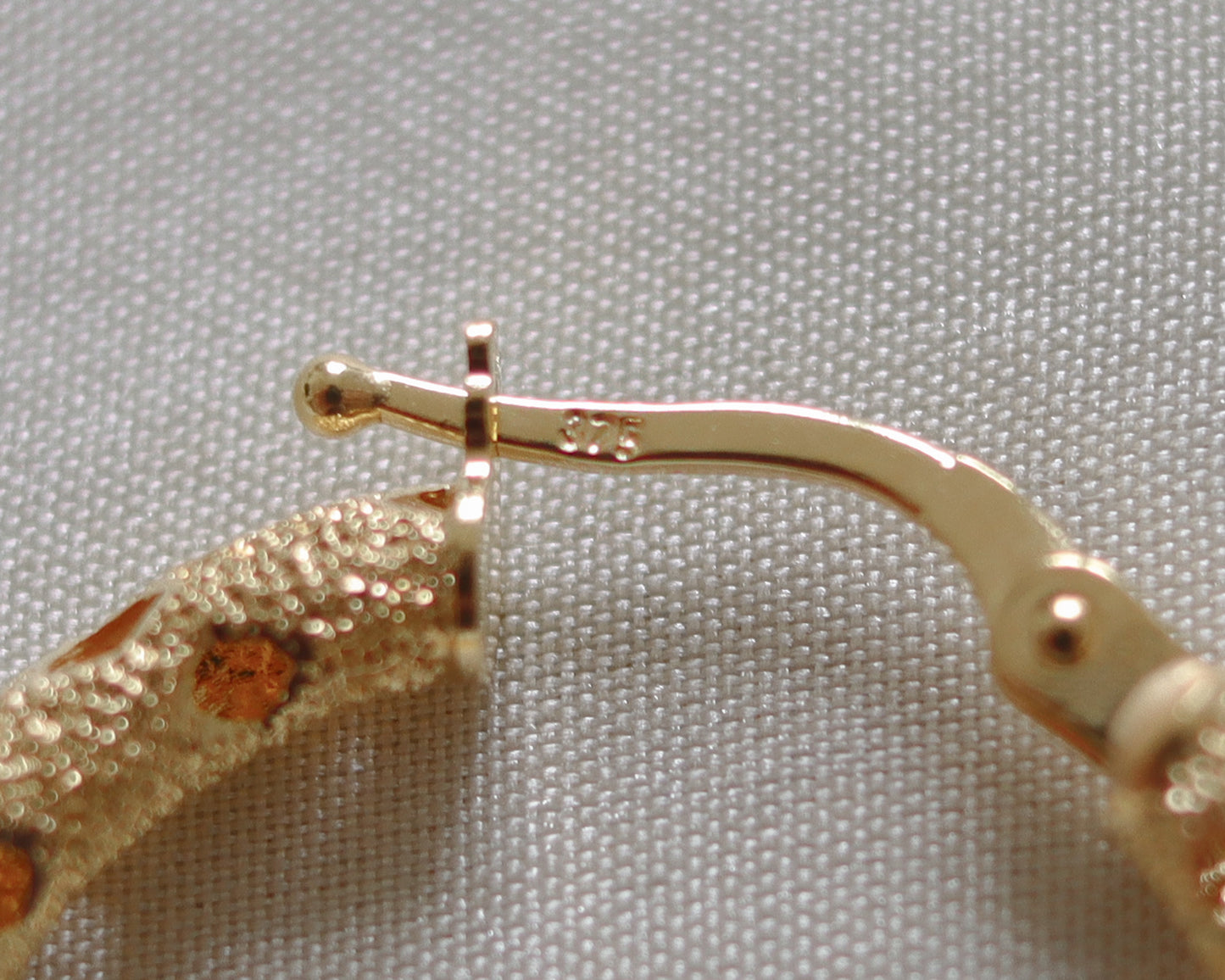 9ct gold brutalist cut-out hoop earrings
