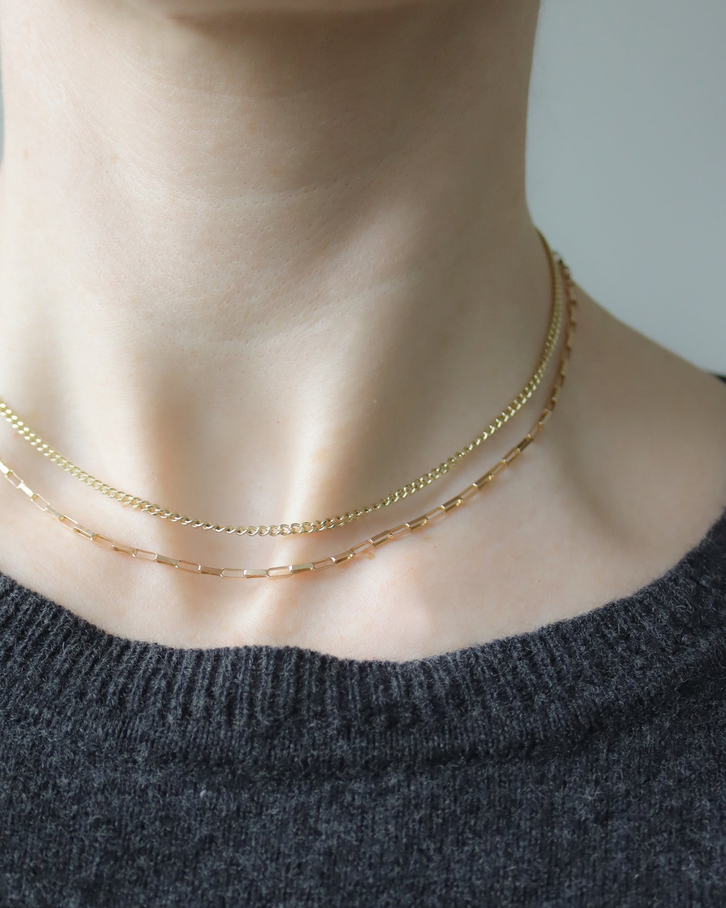 Vintage 9ct Gold Curb Link Chain Necklace - 40cm