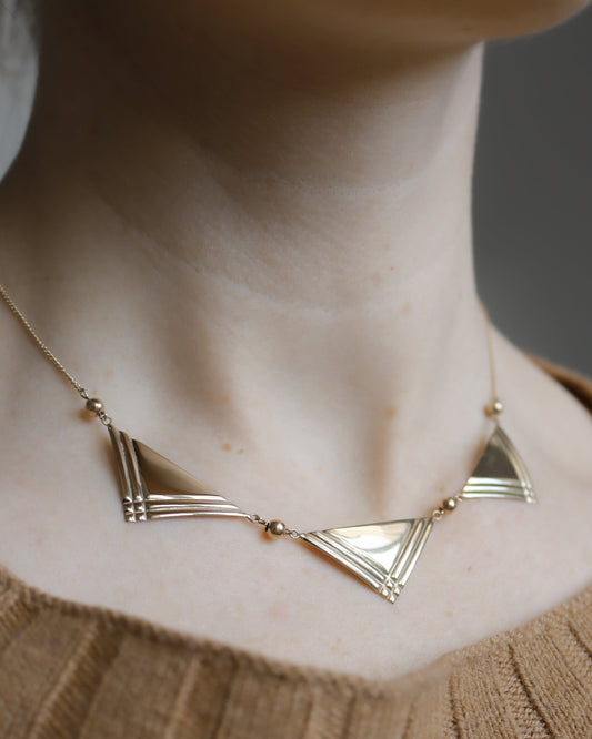 Payment 1/4 Vintage deco inspired 9ct gold panel necklace