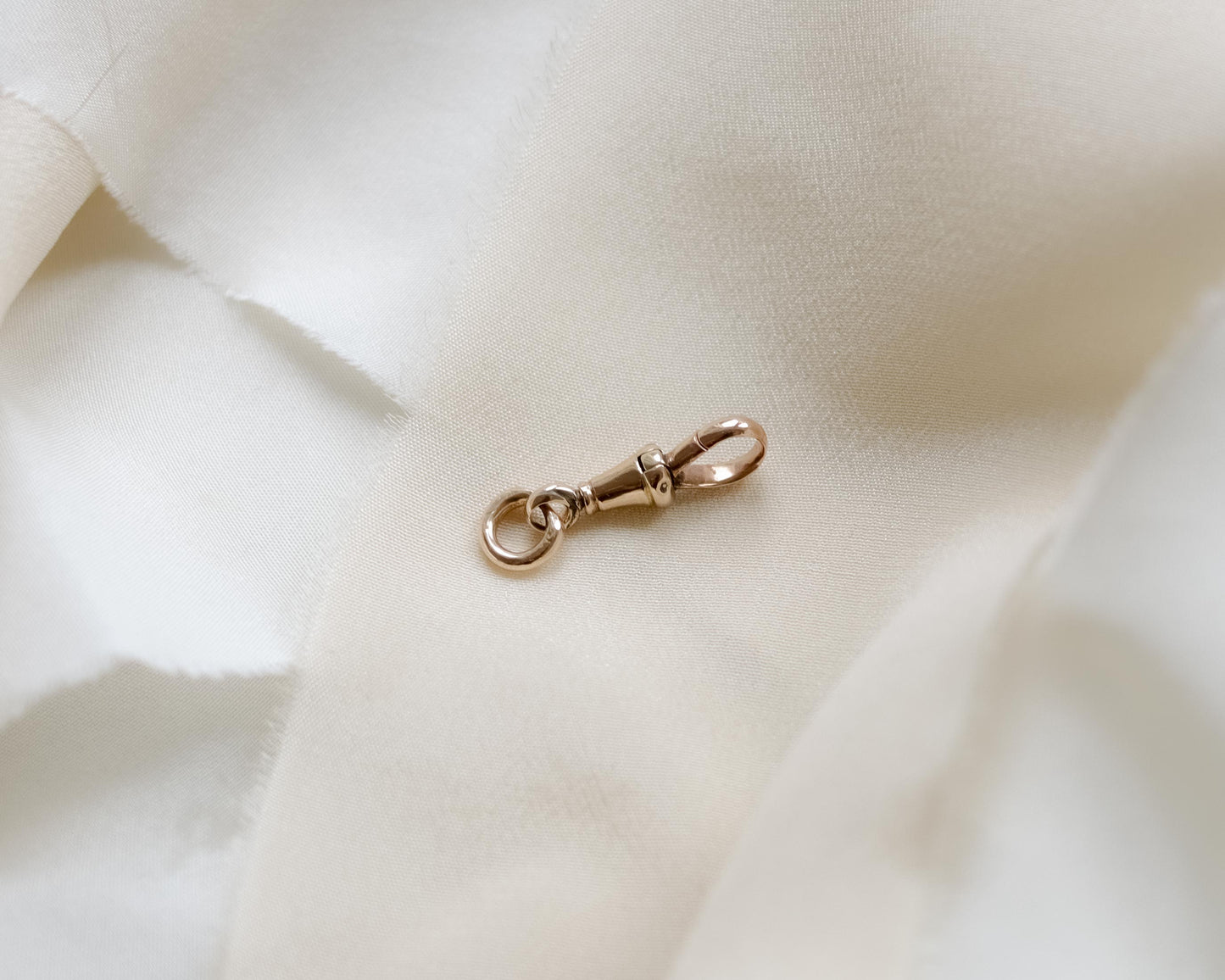 antique 9ct gold swivel dog clip and jump ring