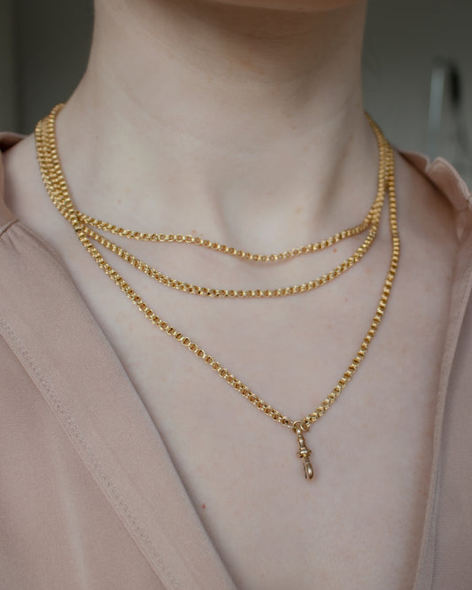 Late 19th century guard chain in 9ct Gold