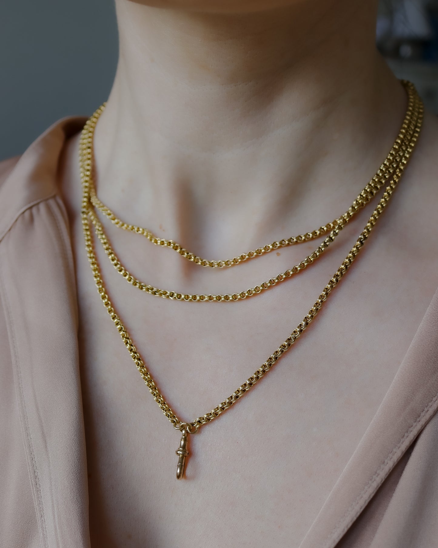 Late 19th century guard chain in 9ct Gold