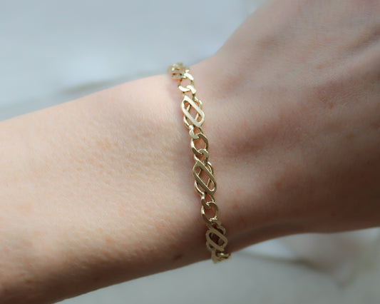Vintage 9ct Gold Fancy-Link Bracelet