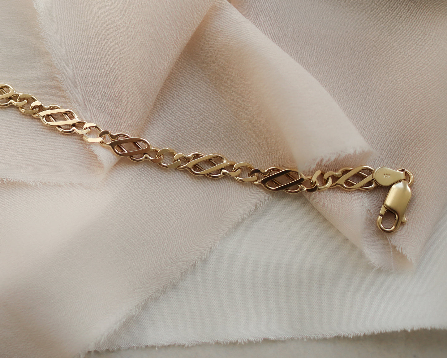 Vintage 9ct Gold Fancy-Link Bracelet