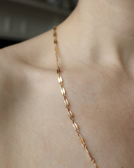 Vintage 9ct Gold Fancy Link Chain Necklace – 1976