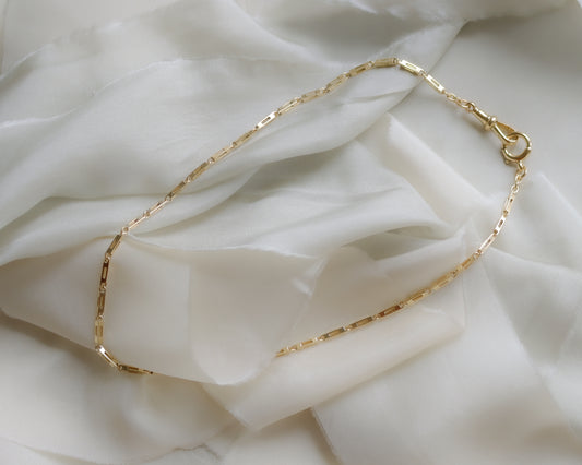 9ct gold fancy link watch chain