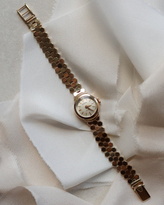 Honeycomb strap Rolex precision watch circa. 1950s