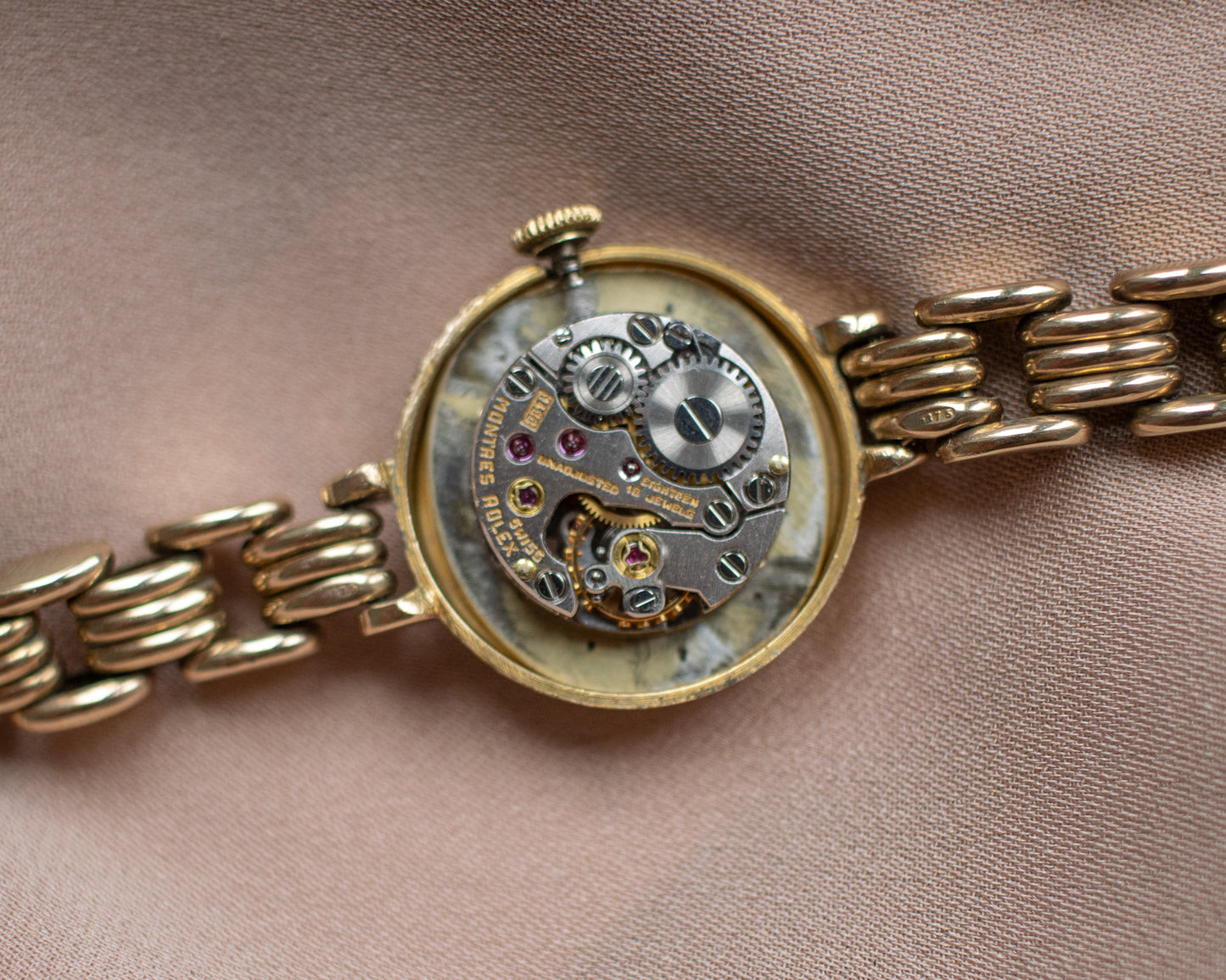 Rolex manual 1400 watch with gold dial - 1960