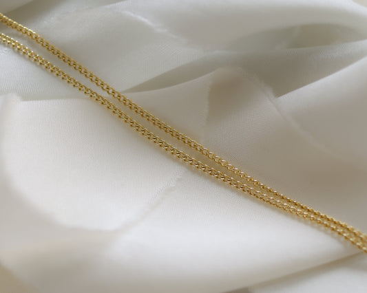 9ct gold medium curb link necklace chain