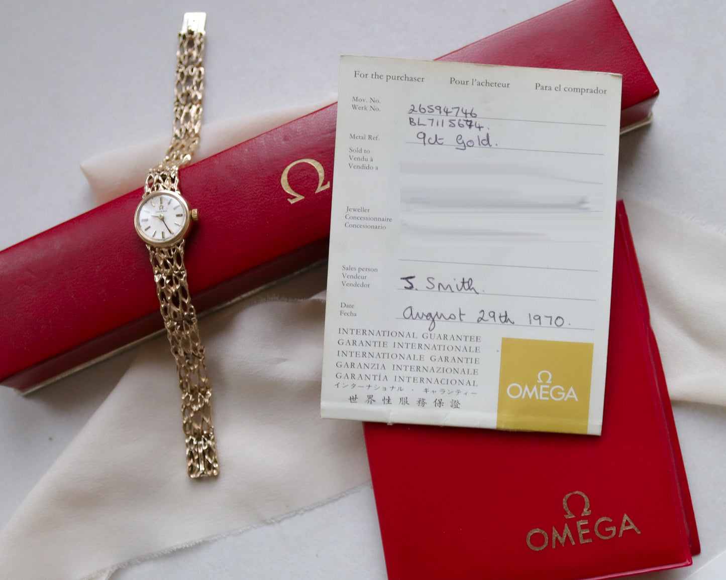 beautiful 1970's decorative Omega watch