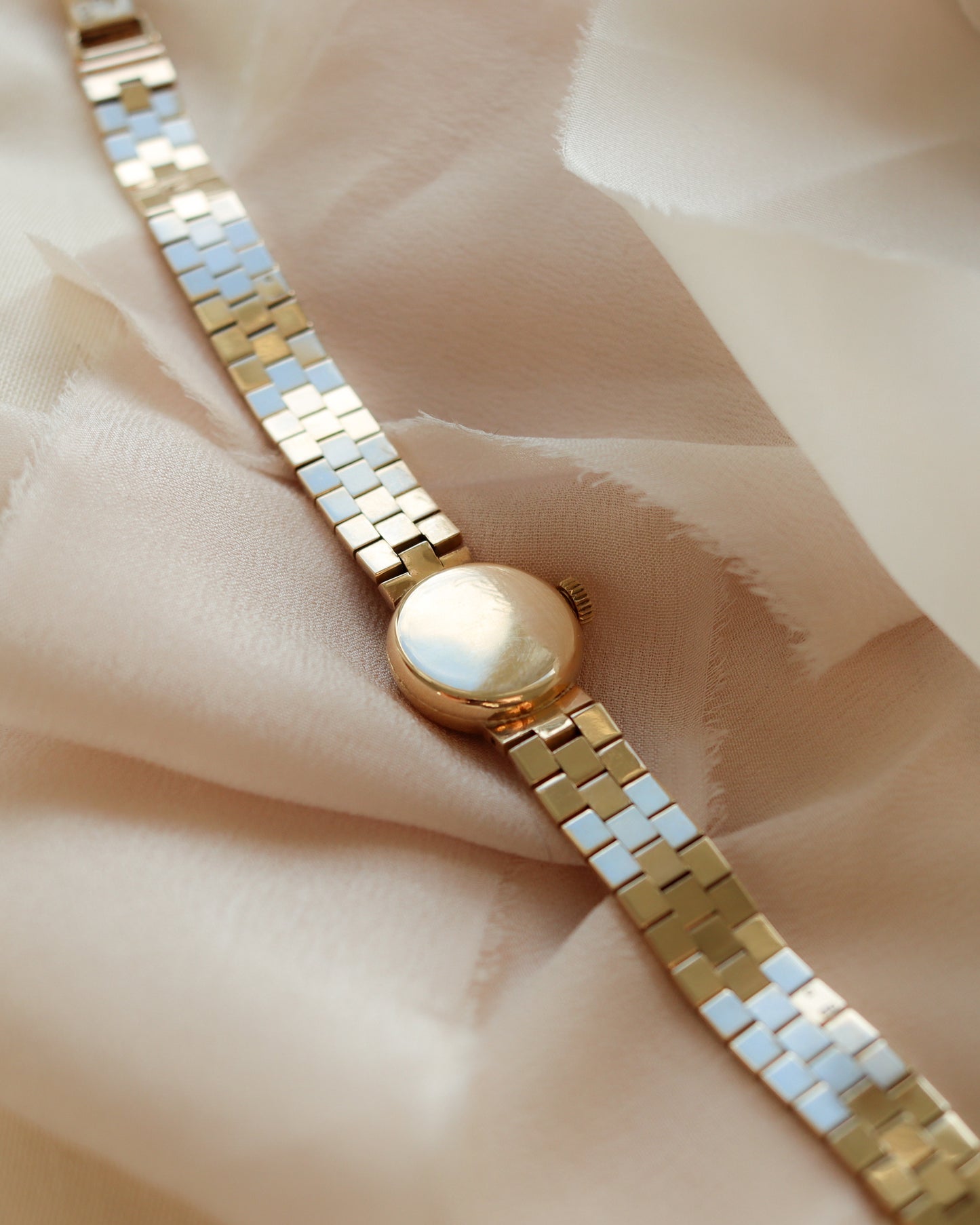 1958 Rolex Precision – 9ct Gold with Integrated brick Bracelet