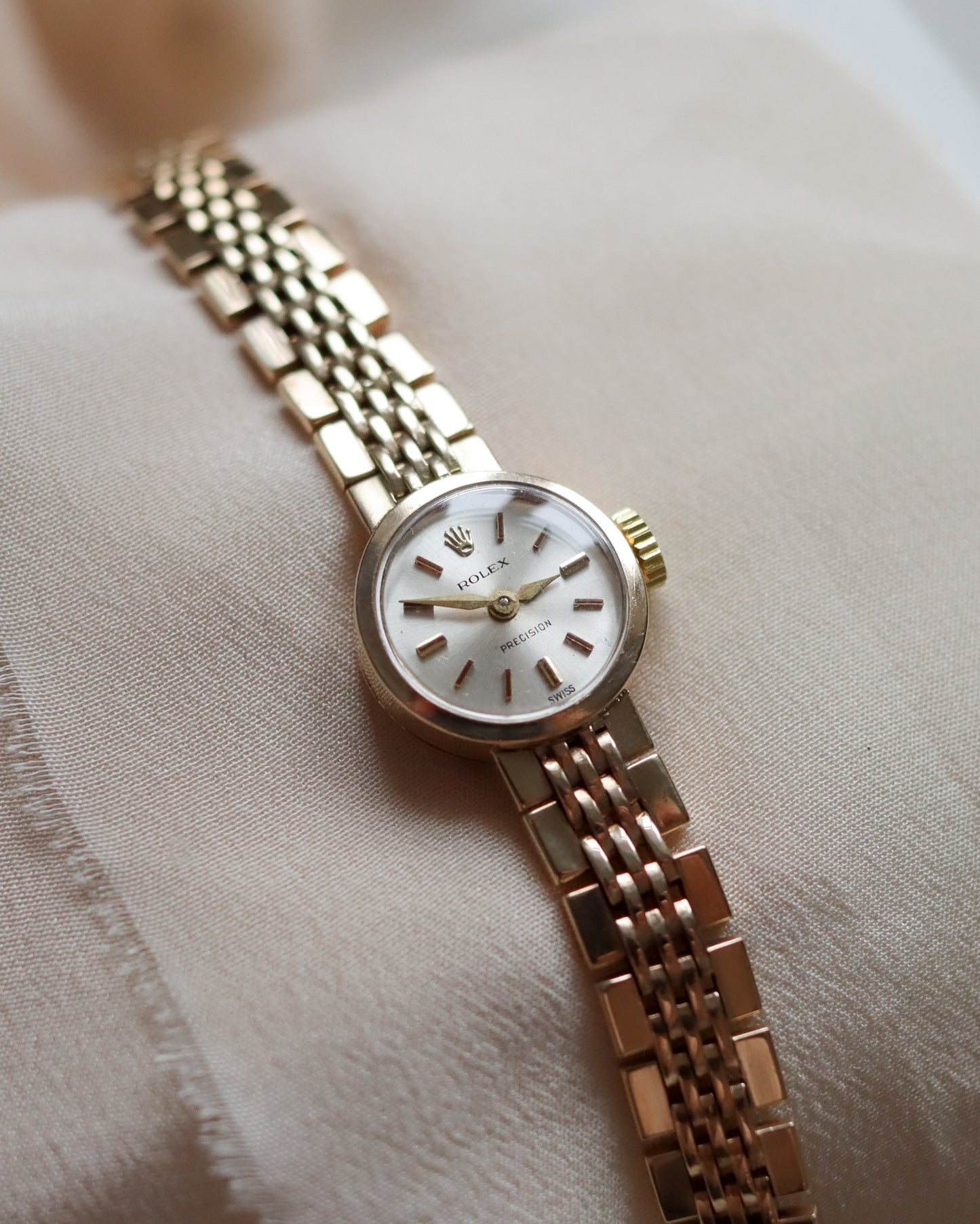 Vintage Rolex Precision Ladies Wristwatch – 9ct Solid Gold, 1961