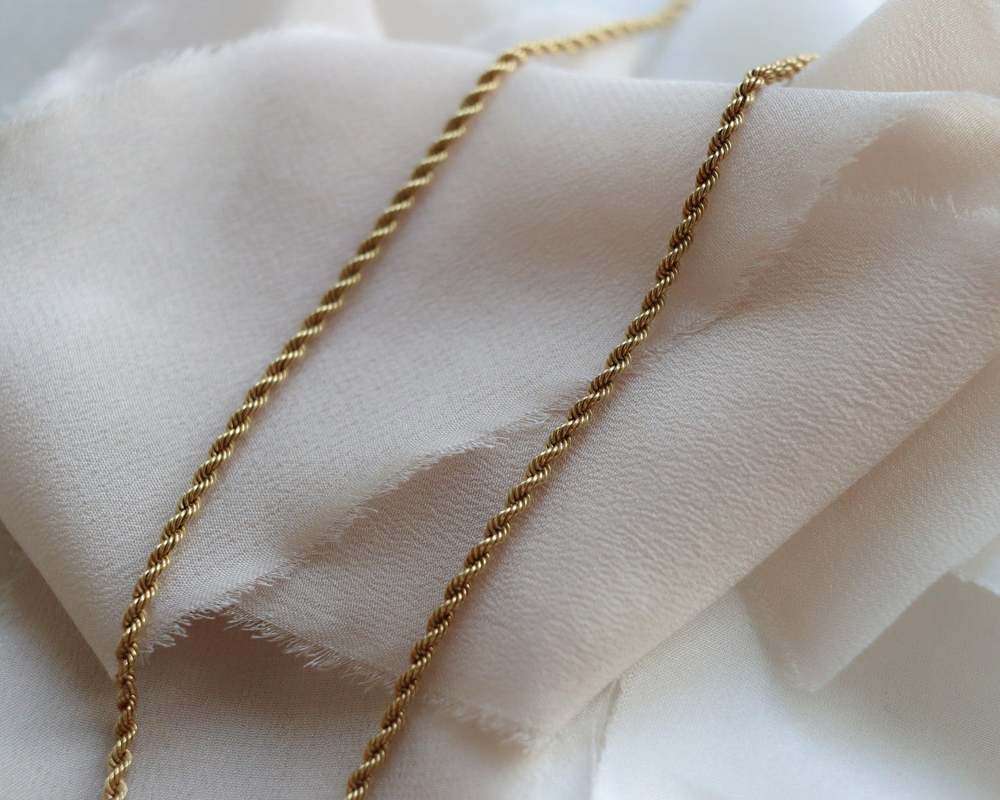 9ct gold twisted rope necklace chain