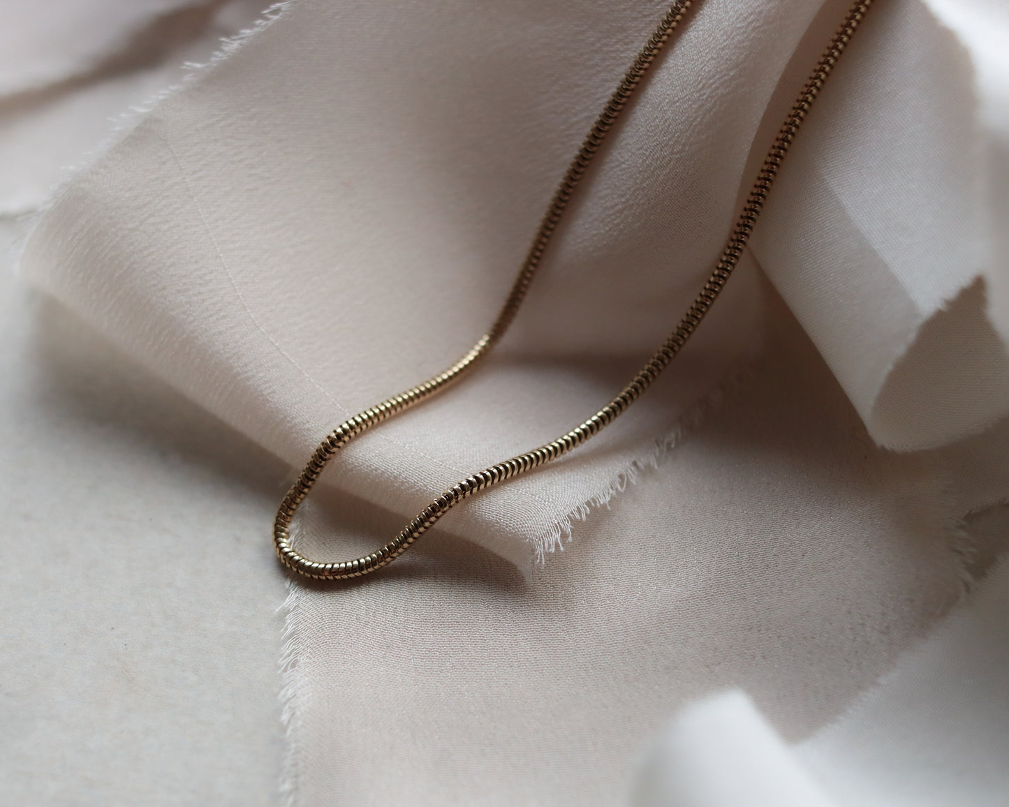 Vintage 9ct Gold Snake Chain Necklace