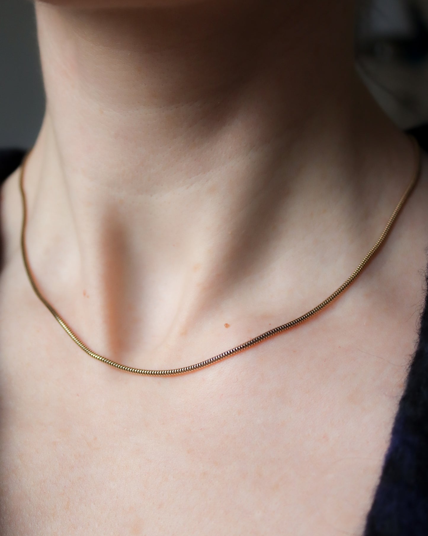 Vintage 9ct Gold Snake Chain Necklace