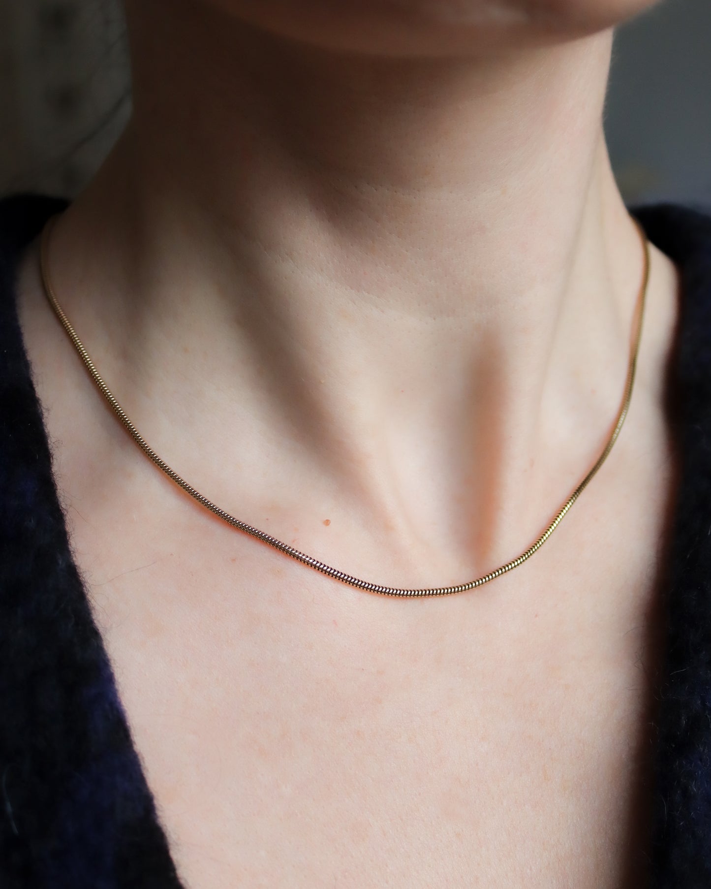 Vintage 9ct Gold Snake Chain Necklace