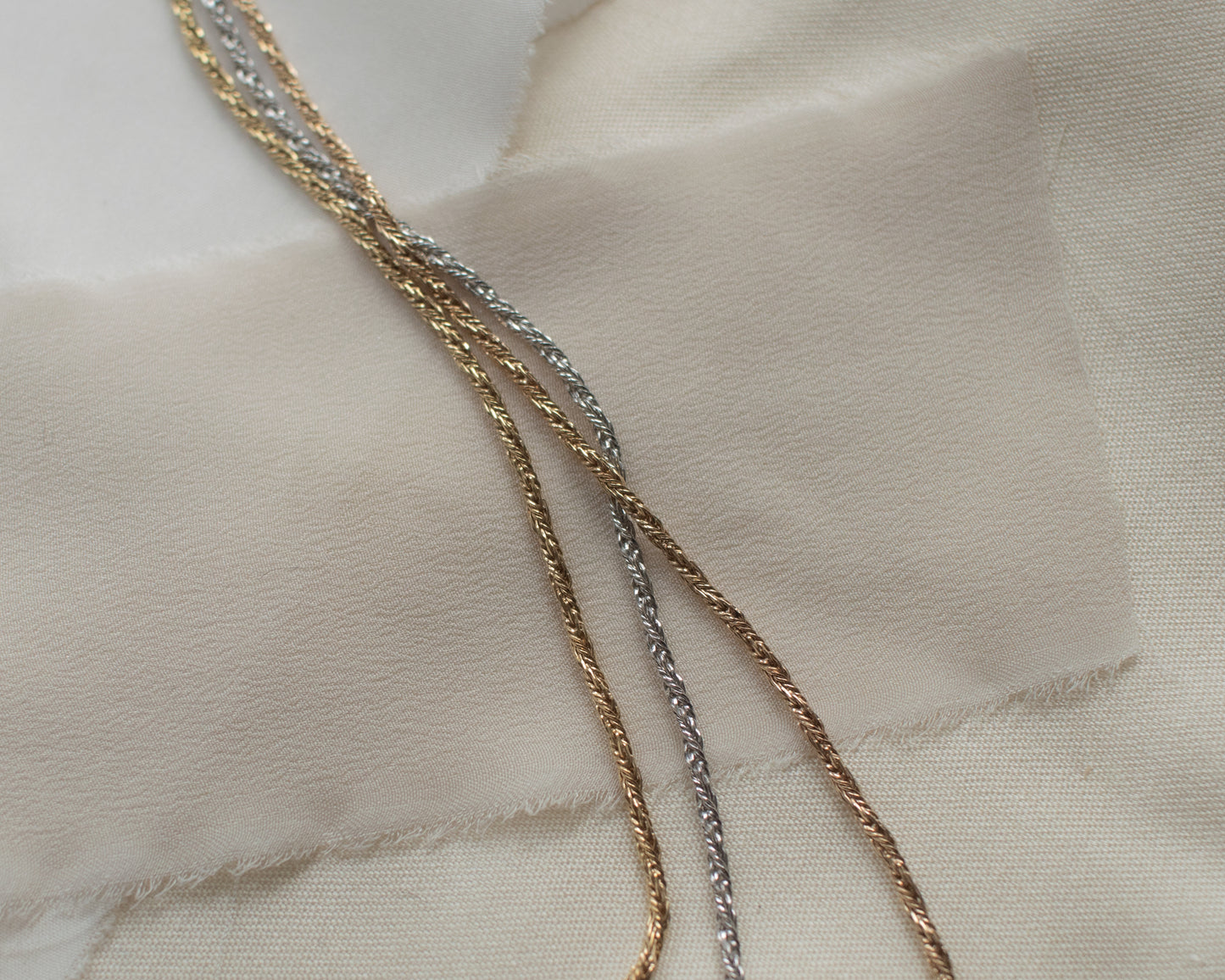 Vintage heavyweight 9ct Gold Triple Rope Chain Necklace