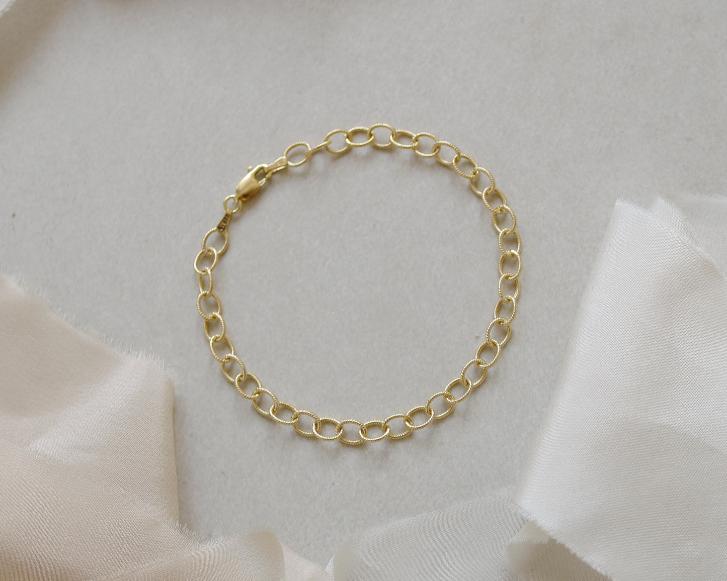 9ct gold Italian fancy link bracelet