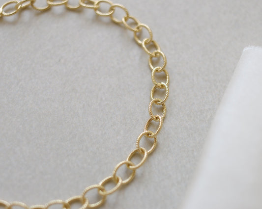 9ct gold Italian fancy link bracelet