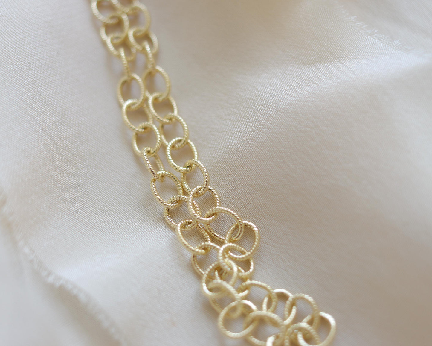 9ct gold Italian fancy link bracelet
