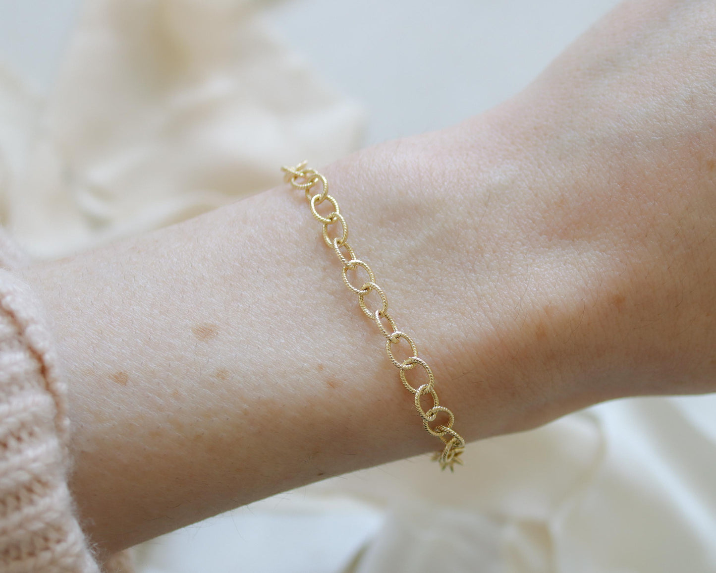 9ct gold Italian fancy link bracelet