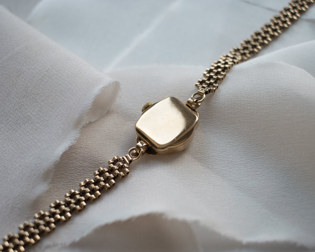 Vintage Rolex Ladies’ 9ct Gold Cocktail Watch with Brick-Link Bracelet