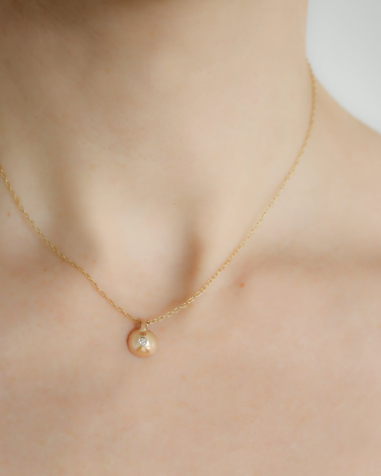 Luxurious 9ct Rose Gold Diamond Domed Pendant