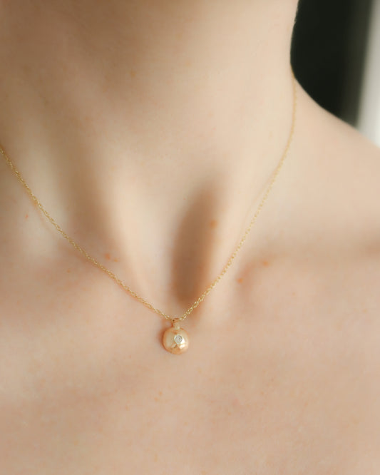 Luxurious 9ct Rose Gold Diamond Domed Pendant