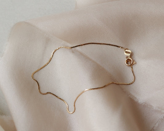 9ct gold fine s-link bracelet