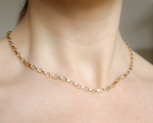 4/4 payment for 9ct tri-colour fancy belcher link necklace