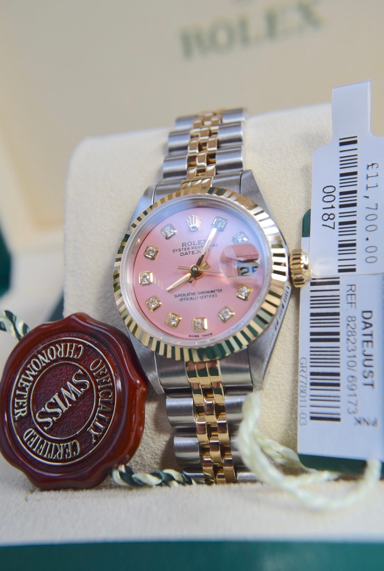 Rolex Datejust 26mm 18ct Yellow Gold & Steel – Pink Sunburst Dial