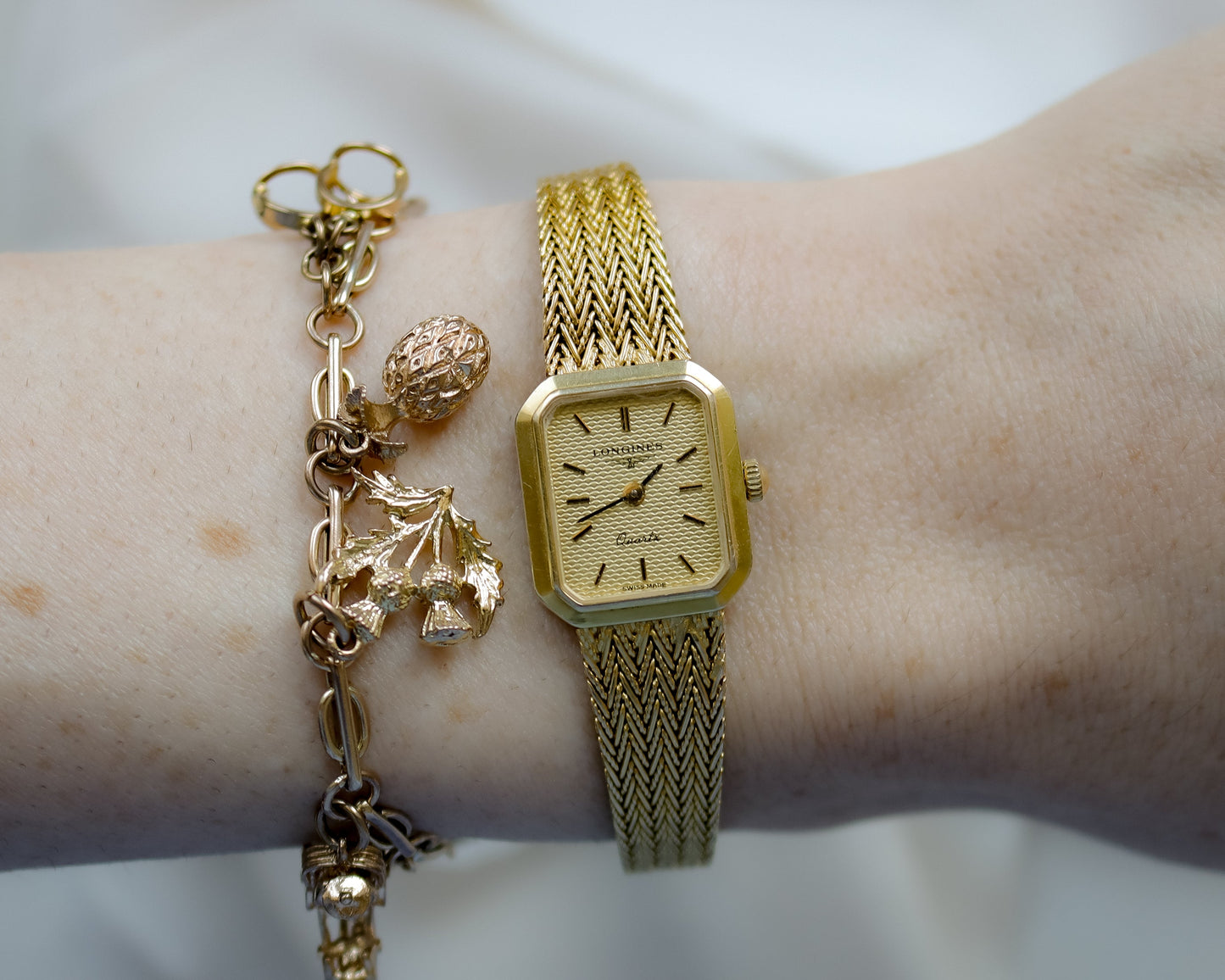 Vintage 9ct Gold Fully Loaded Charm Bracelet with Nine Charms (Copy)