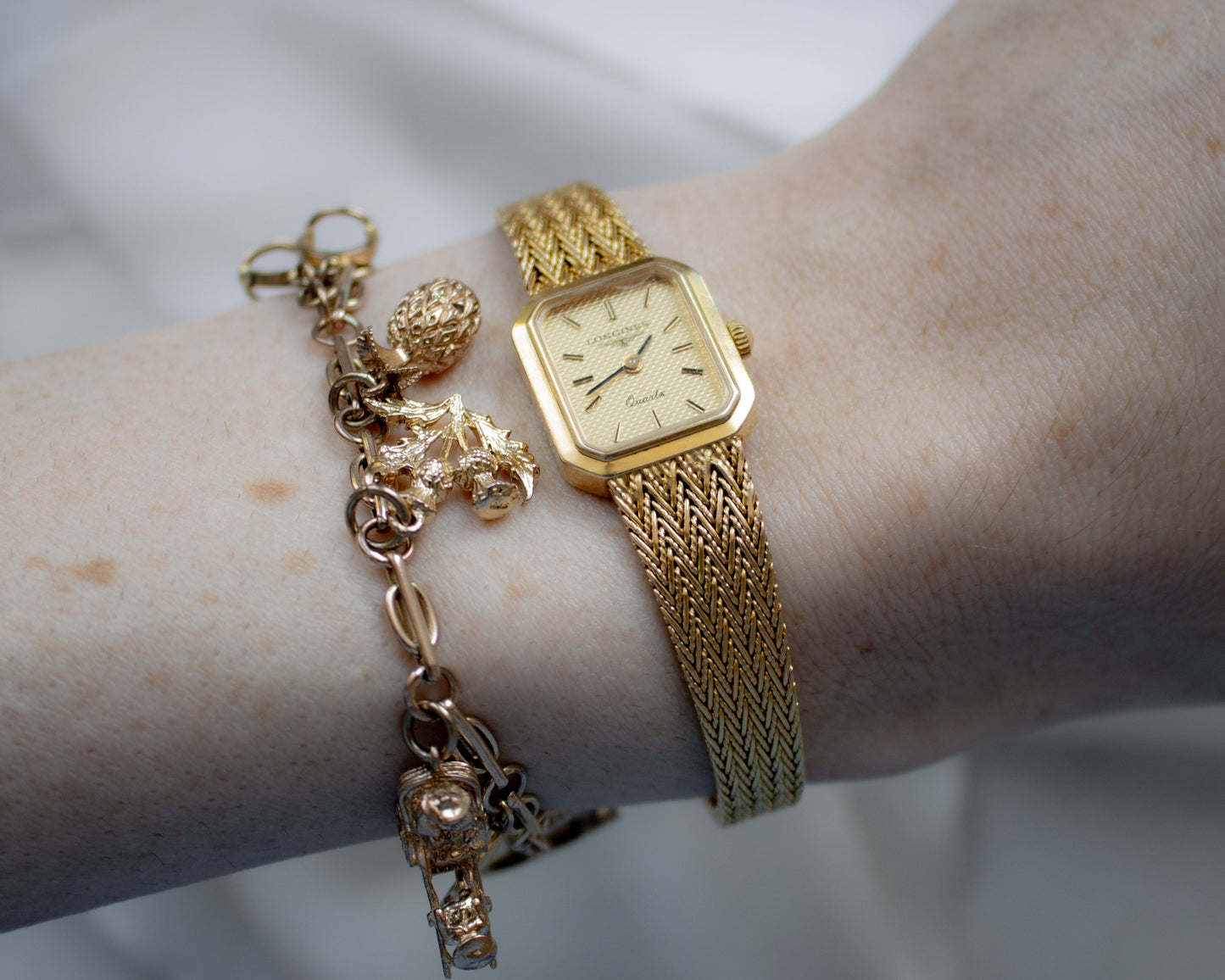 Vintage 9ct Gold Fully Loaded Charm Bracelet with Nine Charms (Copy)
