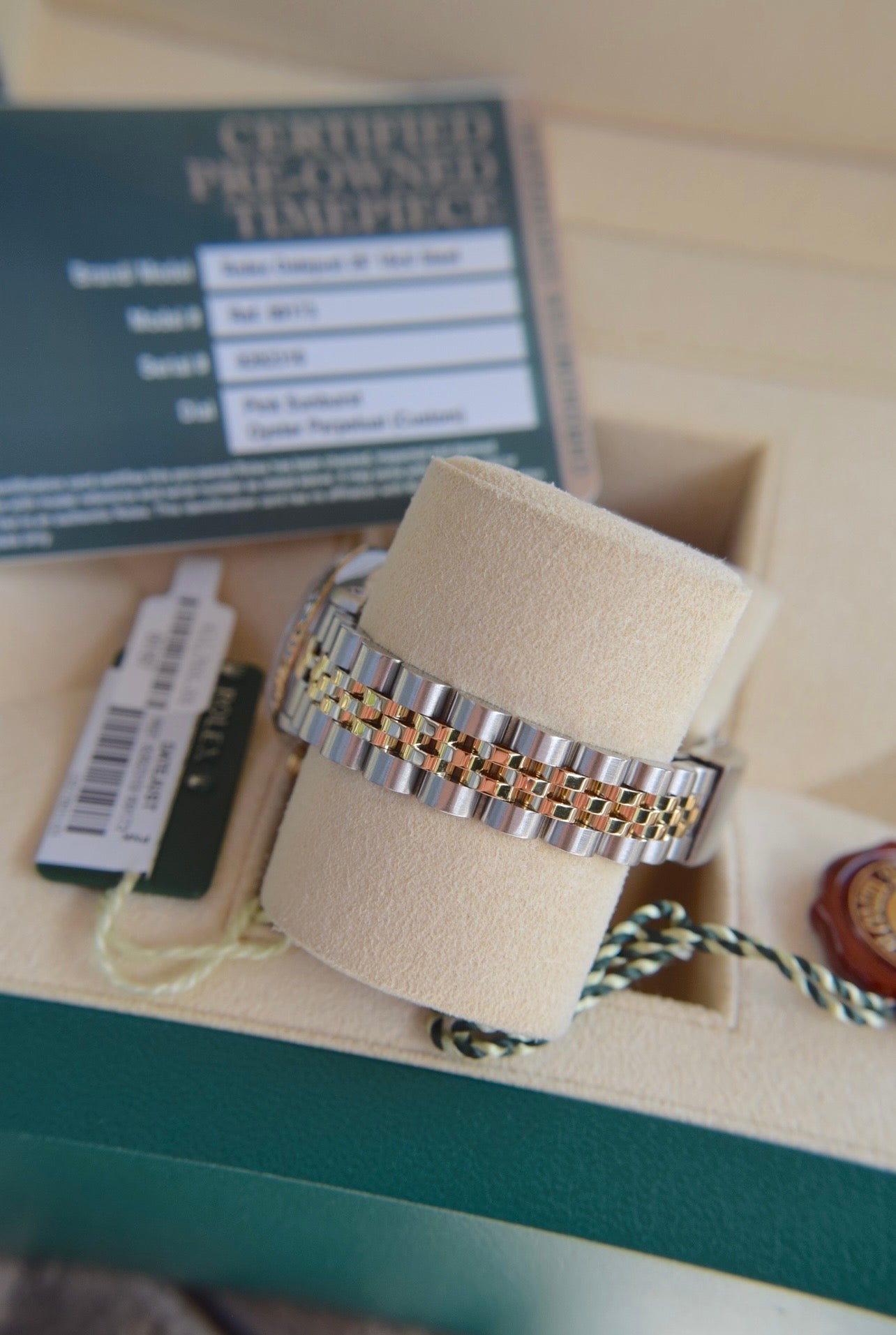 Rolex Datejust 26mm 18ct Yellow Gold & Steel – Pink Sunburst Dial