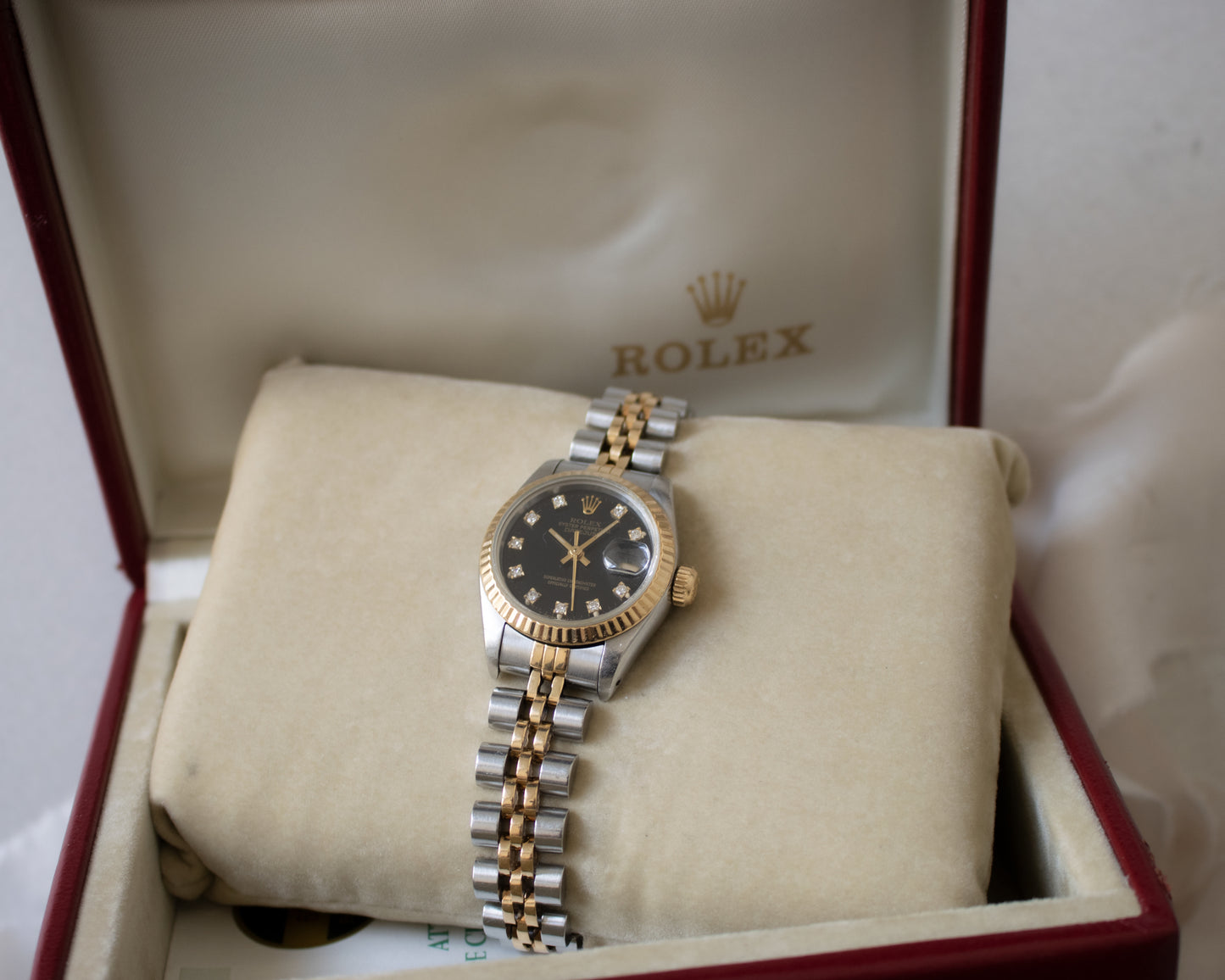 Rolex Lady-Datejust Black Diamond Dial - Full Set - 1986
