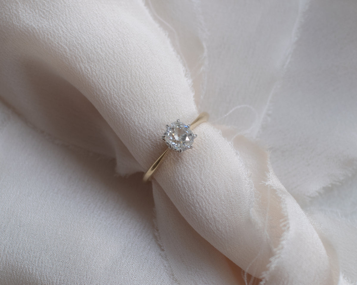 Vintage 18ct Yellow Gold Old European Cut Diamond Solitaire Ring | Approx. 1ct | UK P