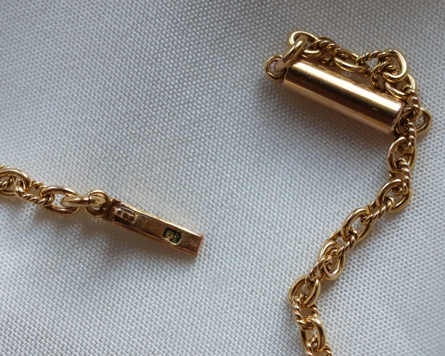 Antique 10ct Gold Fancy Link Chain Necklace