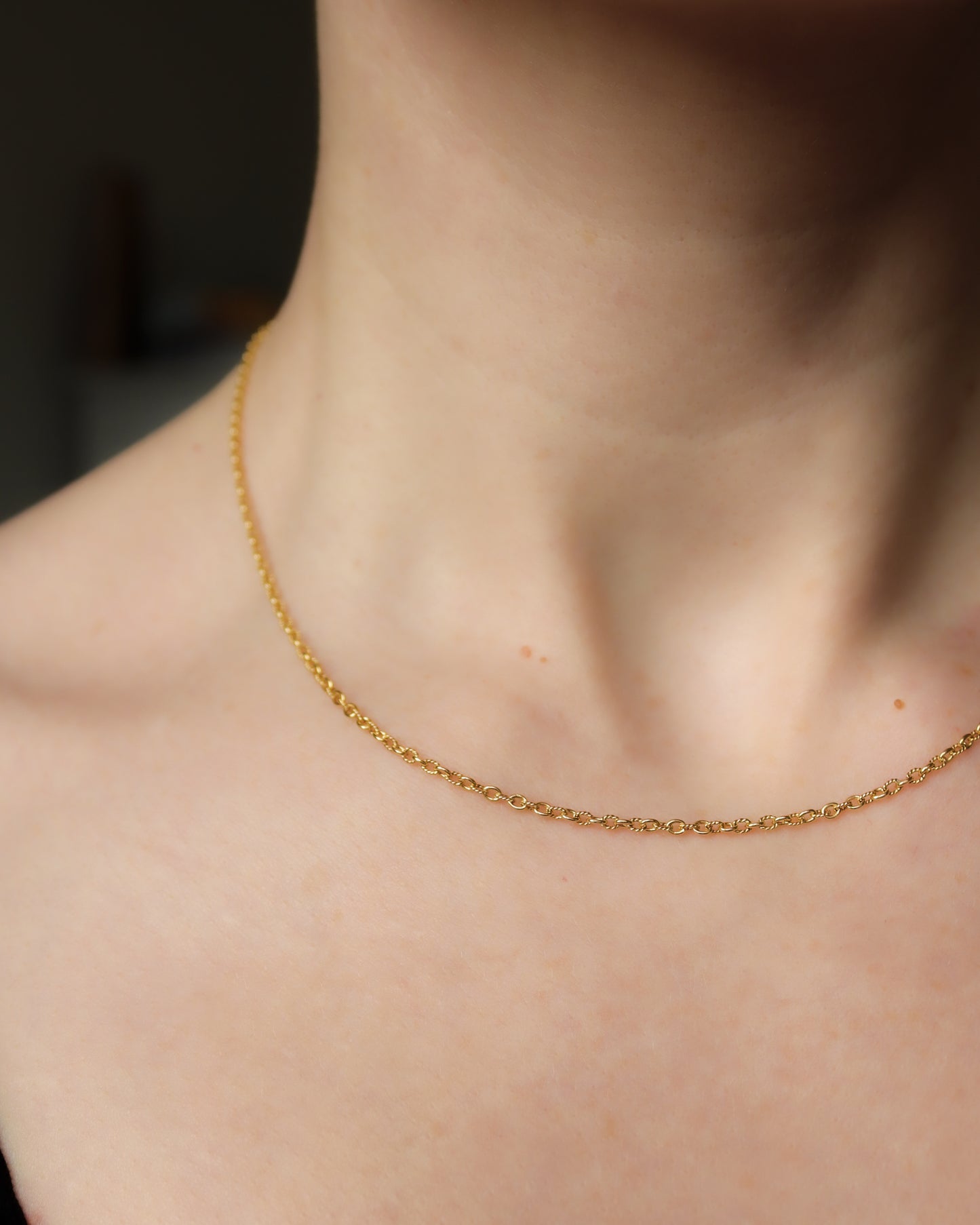 Antique 10ct Gold Fancy Link Chain Necklace