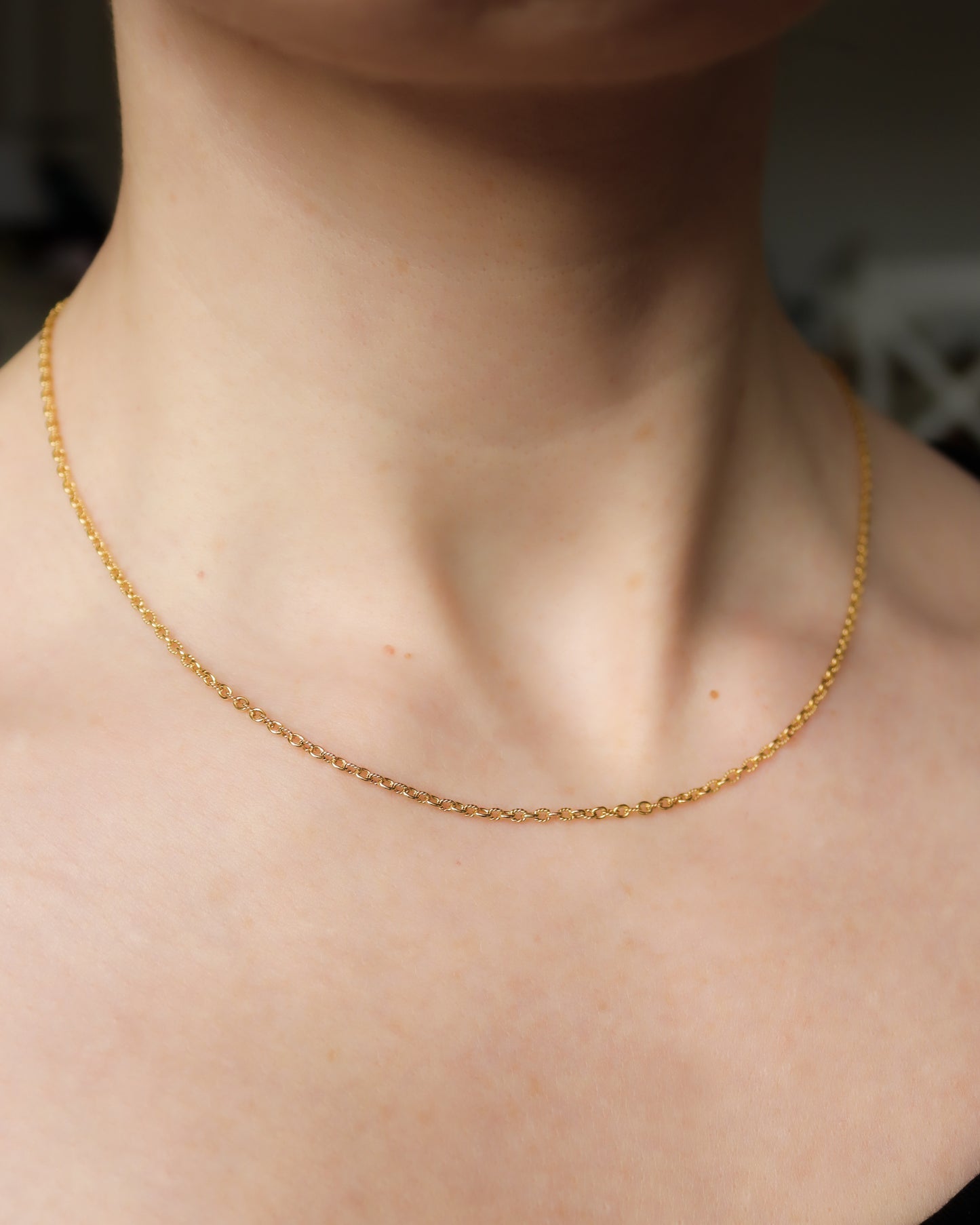 Antique 10ct Gold Fancy Link Chain Necklace