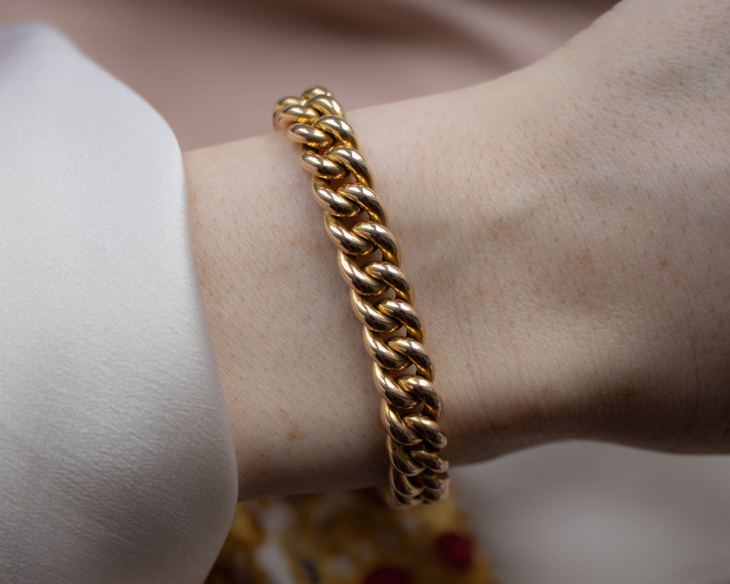 Victorian Curb Link Bracelet – 15ct Gold, Original Box