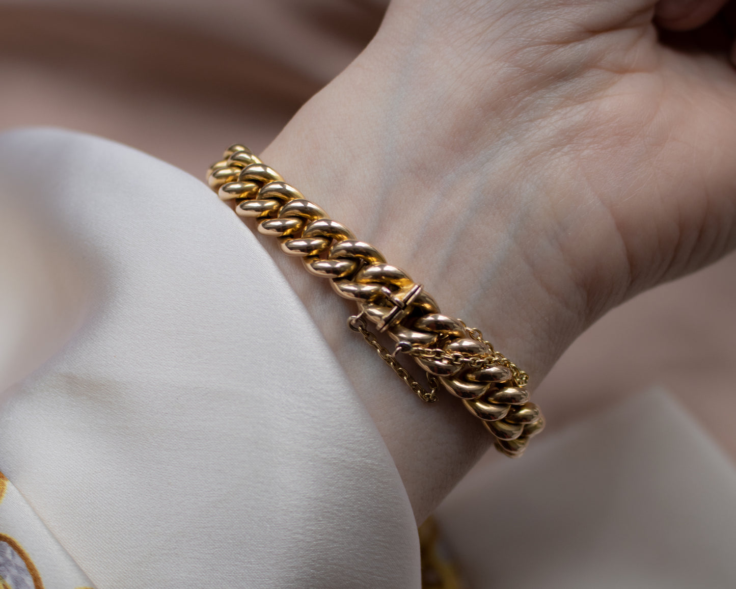 Victorian Curb Link Bracelet – 15ct Gold, Original Box
