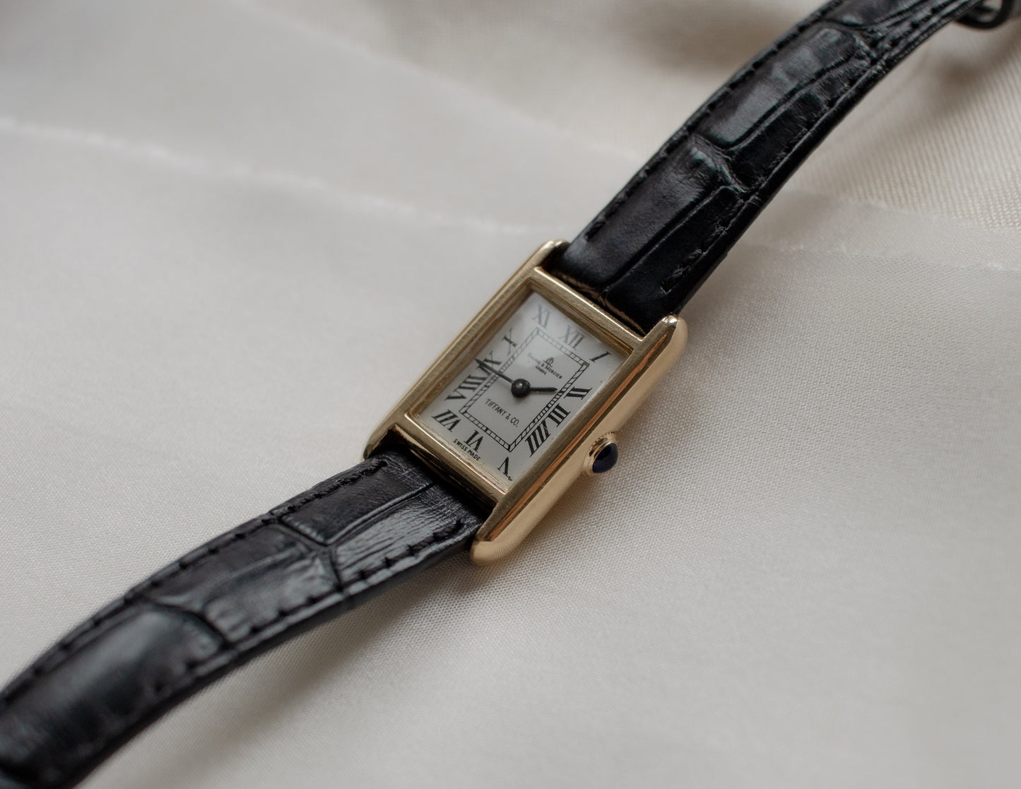 Extremely Rare Baume & Mercier for Tiffany & Co.  Art Deco Ladies 14k Gold Wristwatch - 1938–1943