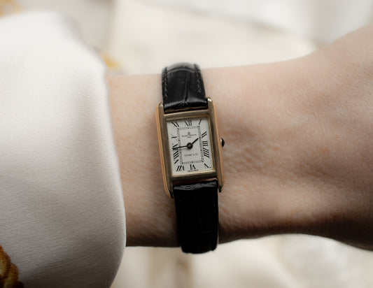 Extremely Rare Baume & Mercier for Tiffany & Co.  Art Deco Ladies 14k Gold Wristwatch - 1938–1943